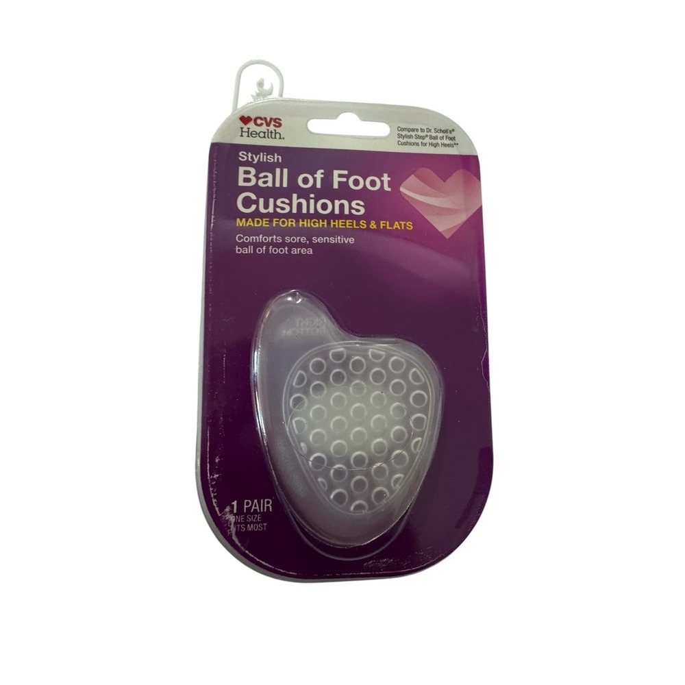 4/$40 CVS Health Stylish‎ Ball of Foot Cushions - Clear